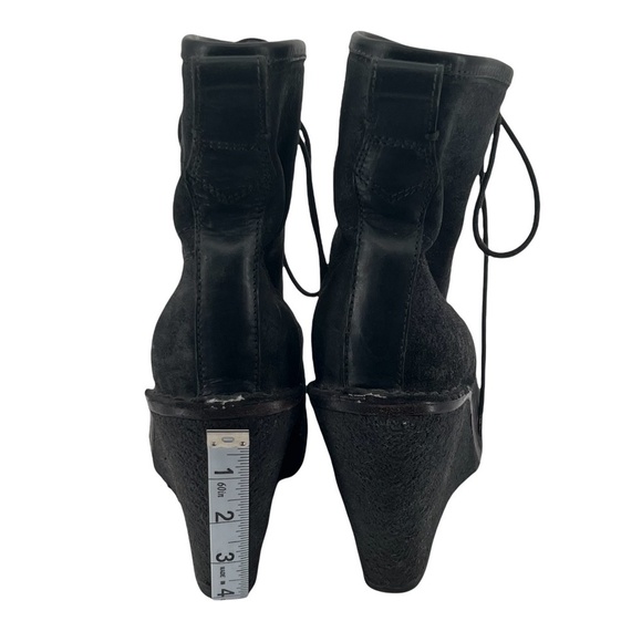rag & bone Black Suede Lace Up Wedge Boots Size 38 Women’s - Picture 12 of 13